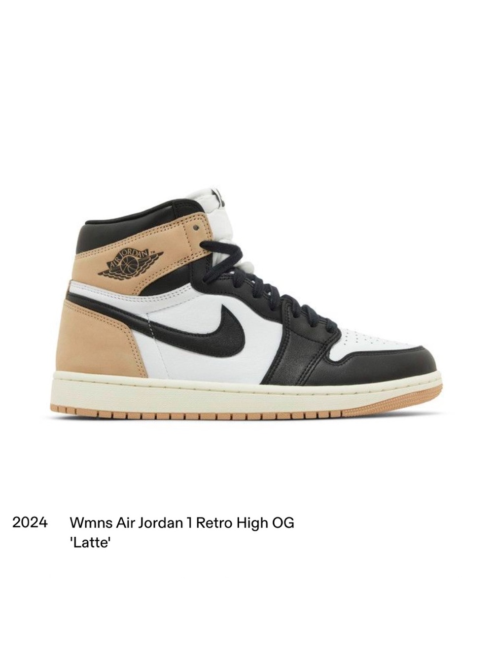 Jordan Women's High Top Sneakers White/Black/Latte